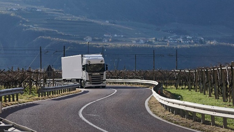 Gasdriven lastbil från Scania