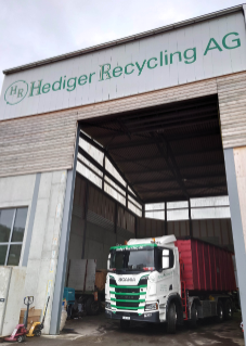 Hediger Recycling AG de Büron a également misé sur un Scania pour son dernier véhicule.