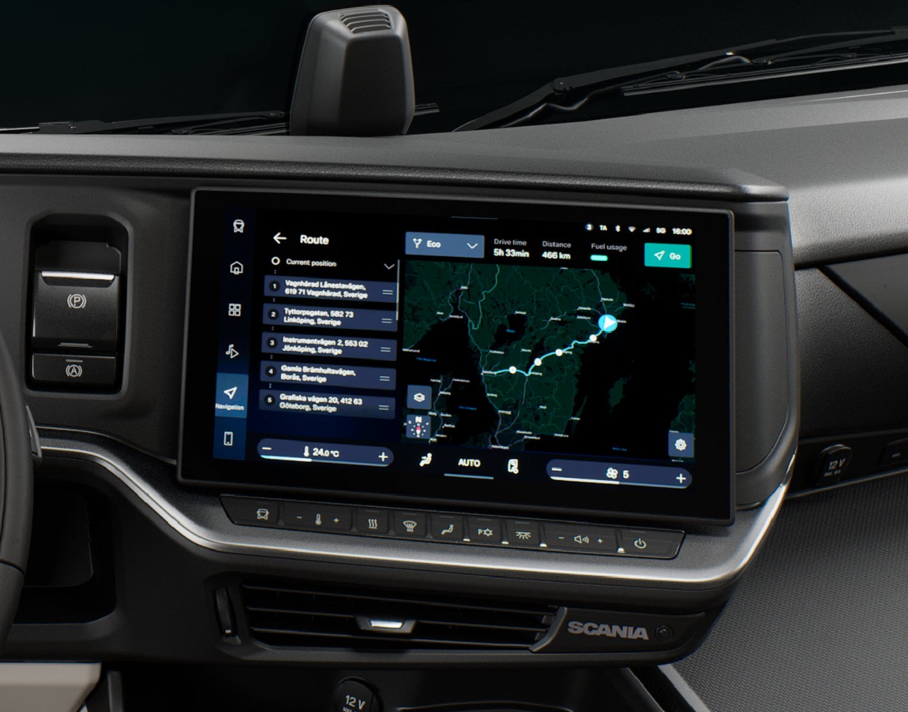 Navigations-App für Scania Lkw