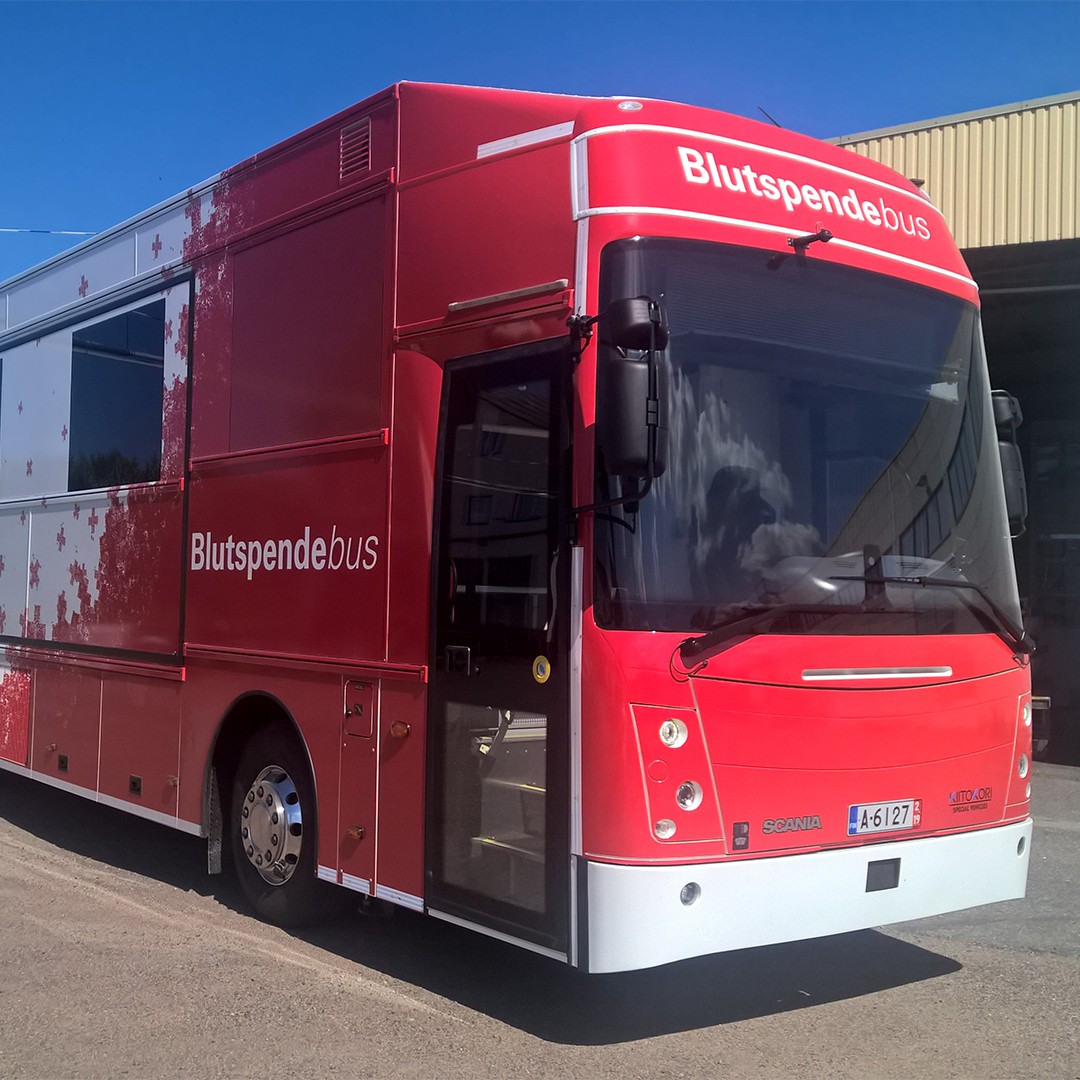 Bus for blood donor center